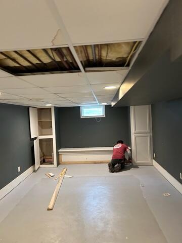 Before: Our Design Specialist, Ryan, recommended securing several waterproofing products.