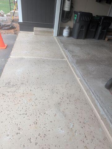 During: Our Foreman, Charlie, and his crew successfully secured all the products throughout the concrete.
