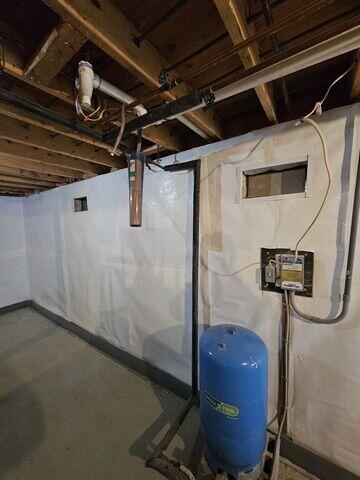 CleanSpace® Wall System - Installed along the basement walls to act as a durable vapor barrier, helping to prevent moisture from entering the space while also brightening the area