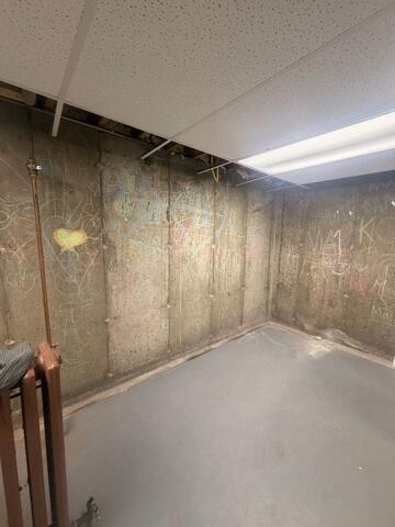 This wet, cold basement in Fairfield, Vermont, is ready for a complete transformation.