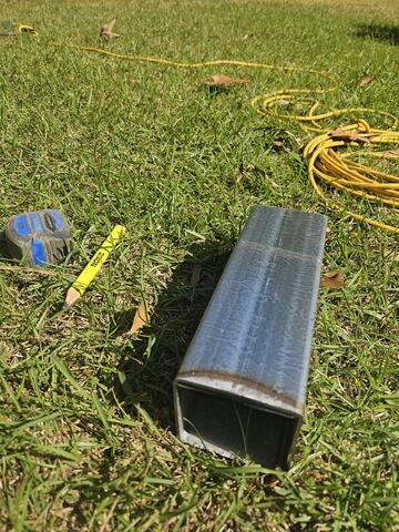 Beam that was measured and cut for SmartJack installation.