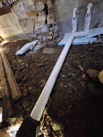 Outlet - Installed to safely direct water away from the home
 Discharge Line System - Installed to prevent freezing and discharge line backups