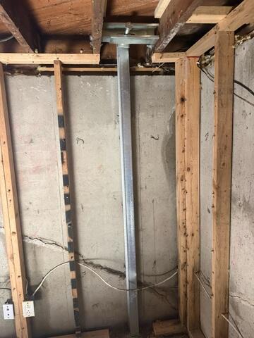 During: Our Foreman, Aaron, and his crew secured all the PowerBraces throughout the basement.