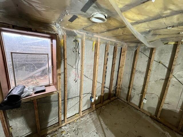 Before: Our Design Specialist, Ian, recommended securing PowerBraces throughout the basement.