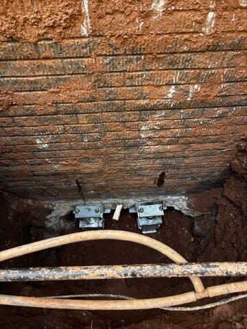Push piers installed