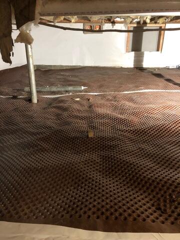 Drainage matting installed in crawl space in Indian Head, MD