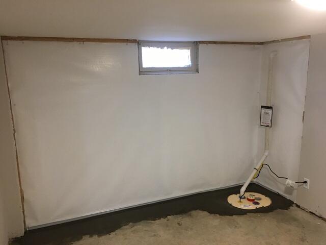 After our crew installed our waterproofing systems