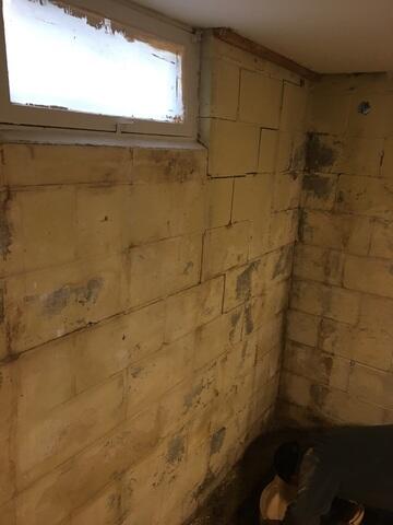 The foundation, once the sheetrock was removed