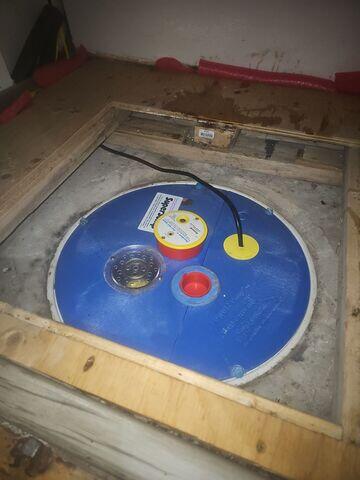 Pompe de puisard SuperSump installée