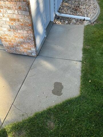 Before: Our Design Specialist, Dylan, noted that several slabs were unlevel.