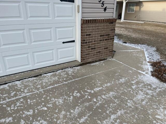 Before: Our Design Specialist, Ian, suggested securing several concrete repair products throughout the basement.