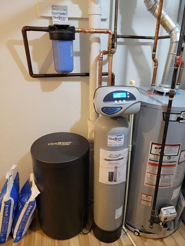 AOE Water Softener installed into condo utility room