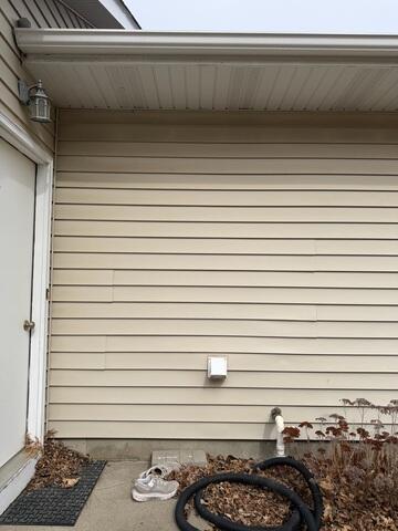 The exterior of the home before our crew installed our radon mitigation system
