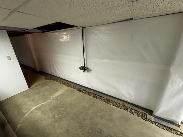 Our CleanSpace basement wall vapor barrier seals out leaks and eliminates unsightly paint issues.