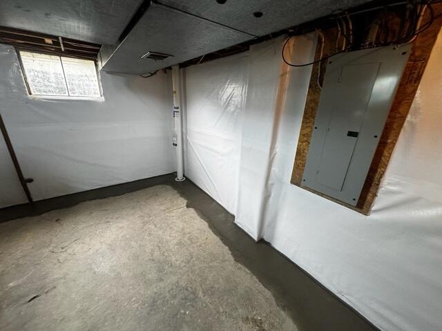 After WaterGuard is installed, the crew re-concretes the basement floors for a near-invisible waterproofing solution.