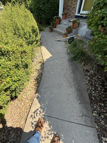 The walkway before our crew began the installation