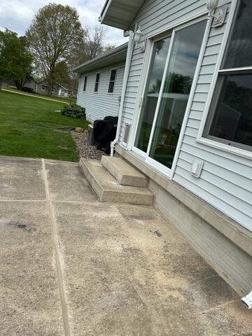 During: Our Foreman, Patrick, and his crew secured all the products below the struggling slabs.