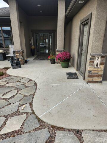 The walkway before the installation