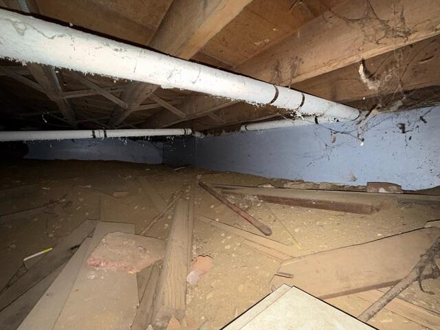This drafty crawl space in Twin Mountain, New Hampshire, will soon be transformed into a dry, warmer space.