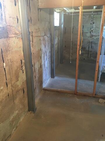 Another angle of the PowerBrace securing the walls