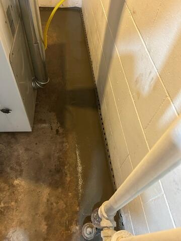 After the flooring is restored with cement