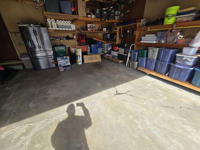 The garage began sinking causing cracks to form