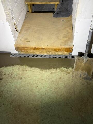TrenchDrain is an excellent option for areas that cannot be waterproofed with a french drain.