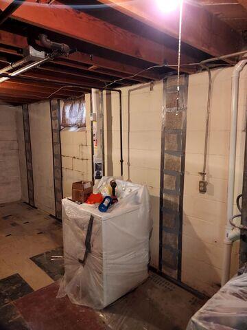 Our crew applied the epoxy on the walls