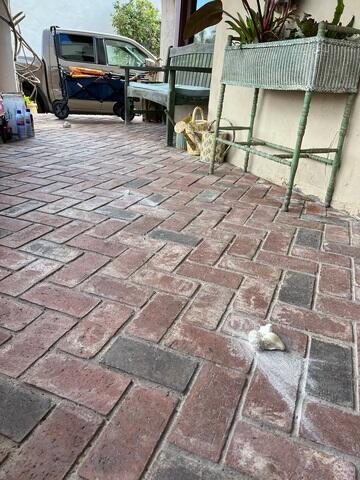 This San Diego home showed visible signs of foundation settlement and soil movement beneath the exterior patio area. Uneven brick surfaces and shifting hardscape sections indicated underlying voids and sinking support conditions beneath the deck foundation. Saber Foundation & Concrete Repair stabilized the affected structure using helical piers and PolyLevel® polyurethane foam injection to lift and support the settled surfaces.