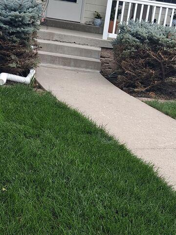 Before: Our Design Specialist, James, recommended securing several concrete lifting products below the struggling concrete.