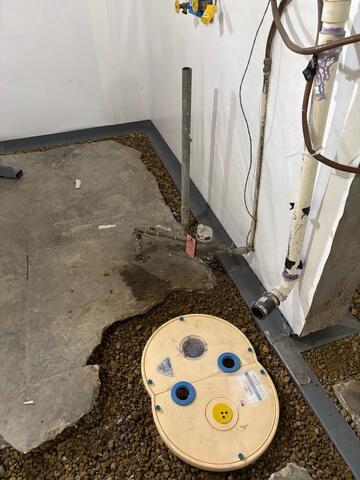 During: Our Foreman, Raul, and his crew successfully secured all the products in the basement.