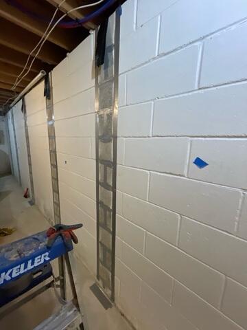 Epoxy was applied onto the foundation