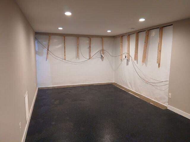 Basement Waterproofing system installed in Roundhill, MD
