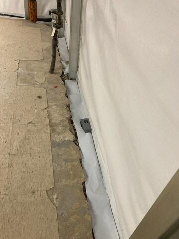 During: Our Foreman and his crew worked hard to secure all the products in the basement.