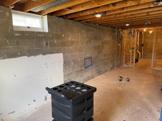 The foundation before our crew installed CarbonArmor