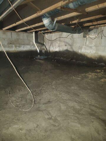The SmartSump crawl space sump pump will keep moisture and humidity down.
