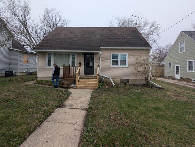 Before: Our Design Specialist, AJ, traveled to the home to begin the thorough inspection of the exterior concrete.