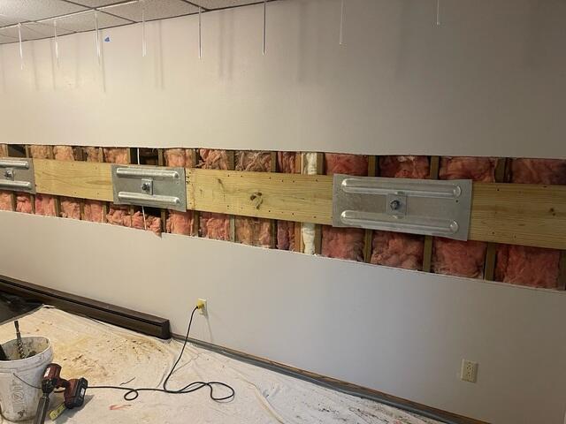 The anchors successfully installed and tightened