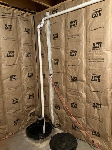 The previous sump system before it was replaced by our SuperSump+