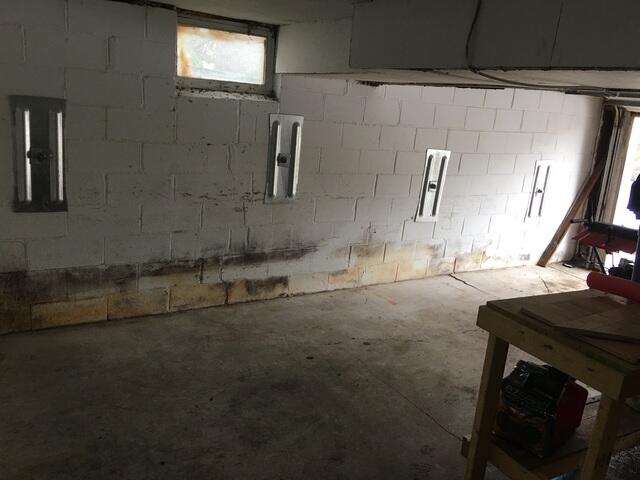 The anchors successfully installed to stabilize the foundation