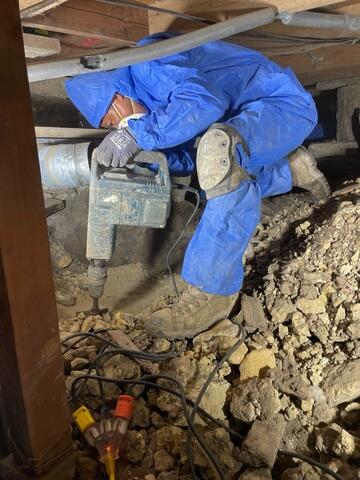During: Our Foreman, Victor, and his crew traveled to the home and began the installation.