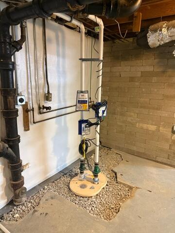 during basement waterproofing