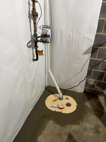 Triple Safe Sump Pump installed and Interior waterproofing system , Waterguard and Cleanspace