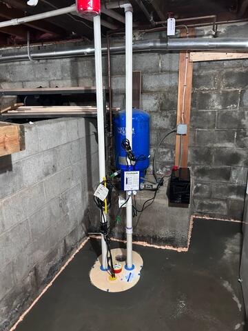 UltraSump 4 Battery Backup Sump Pump System: Provides reliable pumping protection with battery backup support, helping keep the basement protected even during power outages.