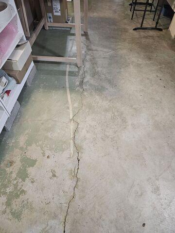 Another crack caused by water pressure.