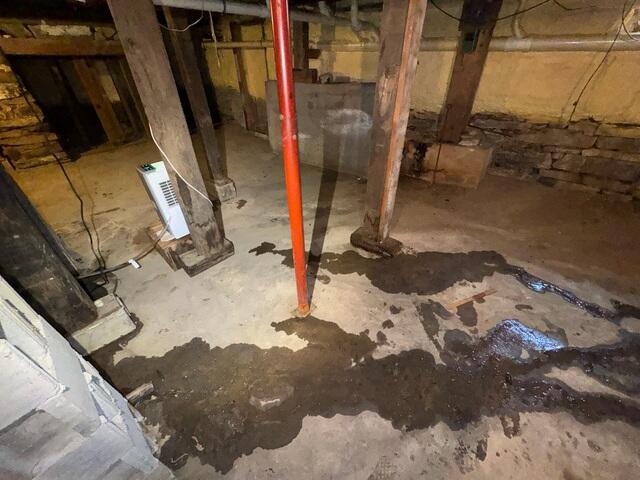This Hancock. Vermont, basement took on water after heavy rainstorms