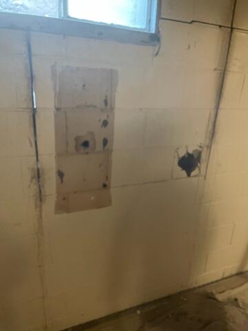 During: Our Foreman, Gabriel, and his crew secured the GeoLock Wall Anchors on the cracked and separating walls.