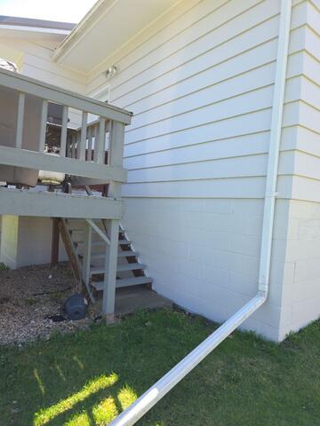 Before: Our Design Specialist, Jake, recommended securing GeoLock Wall Anchors on the damaged walls.