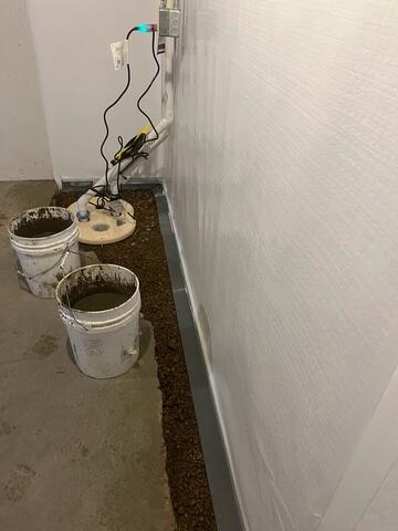 During: Our Foreman, Jesus, and his crew worked hard to secure all the products throughout the basement.