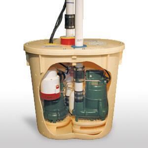 TripleSafe™ Sump Pump - a sump pump system with 3 levels of protection from a flooding that could cause expensive property damage